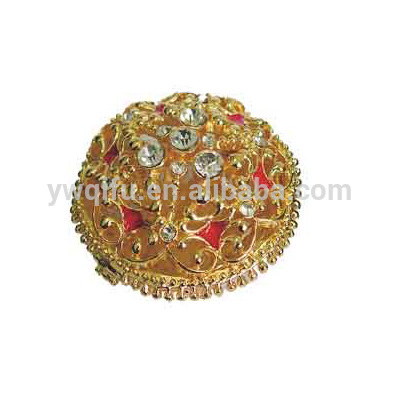 colourful bejeweled trinket box/wholesale decorative boxes/metal jewelry box china